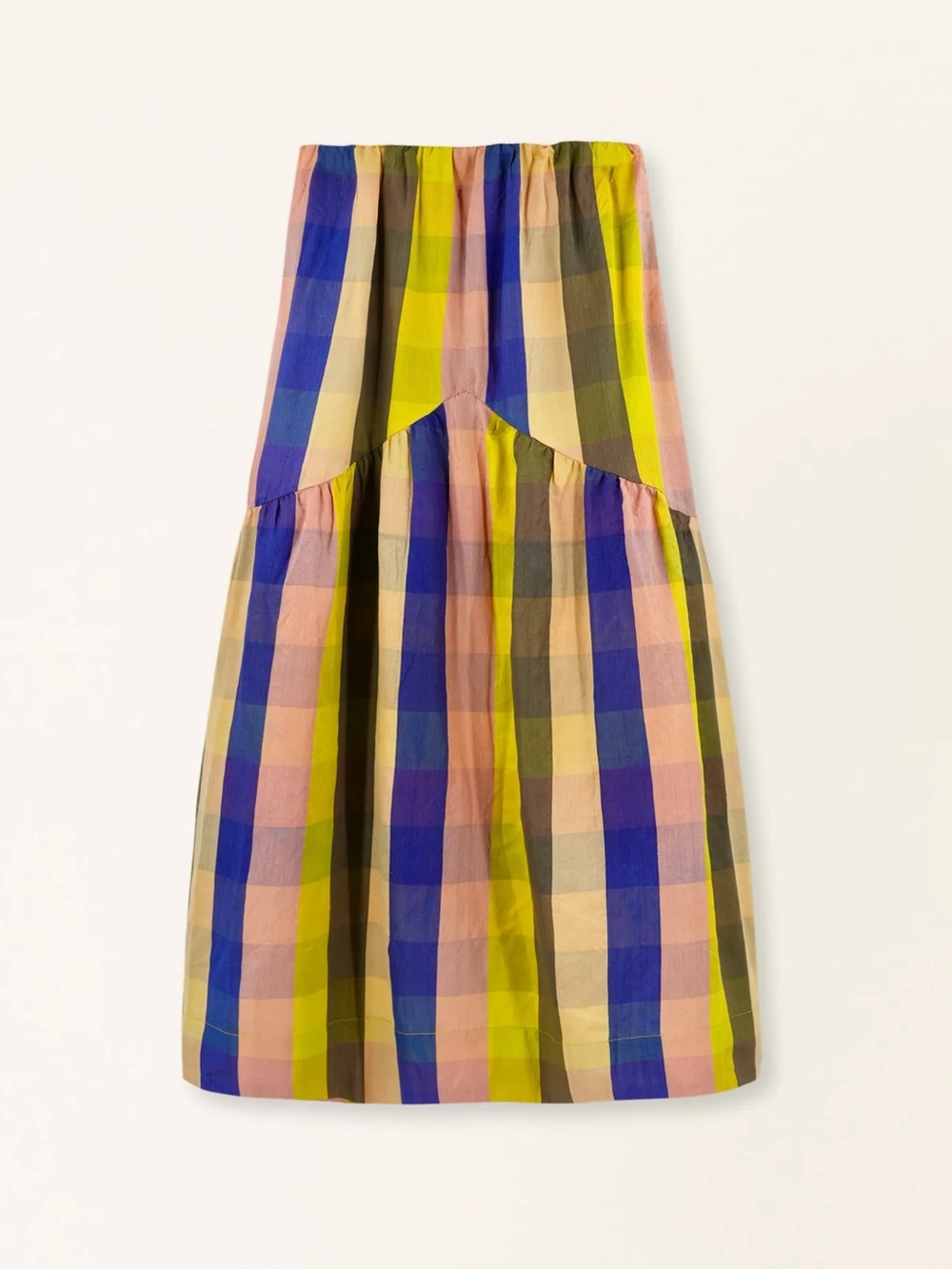 NWT Women's Mirth BRIGHTON SKIRT IN CITRON PLAID Size XS